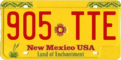 NM license plate 905TTE