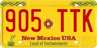 NM license plate 905TTK