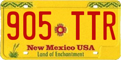 NM license plate 905TTR
