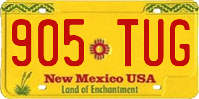 NM license plate 905TUG