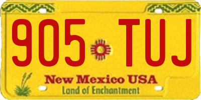 NM license plate 905TUJ