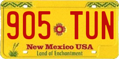 NM license plate 905TUN