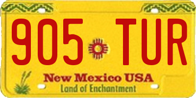 NM license plate 905TUR