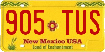 NM license plate 905TUS