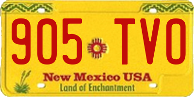 NM license plate 905TVO