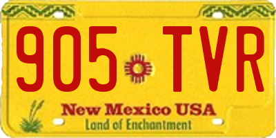 NM license plate 905TVR