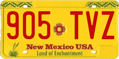 NM license plate 905TVZ