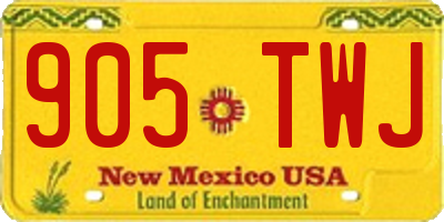 NM license plate 905TWJ