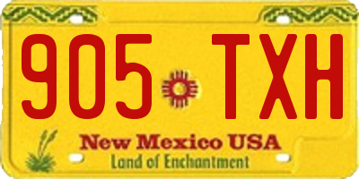 NM license plate 905TXH