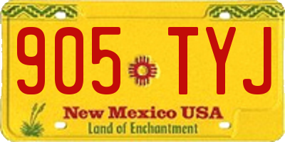 NM license plate 905TYJ
