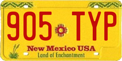 NM license plate 905TYP