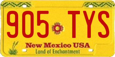 NM license plate 905TYS