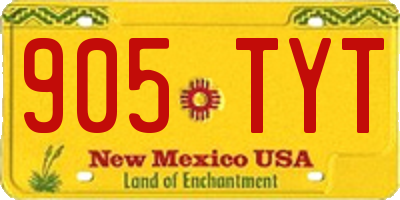 NM license plate 905TYT