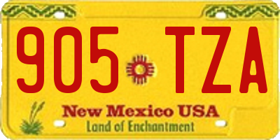 NM license plate 905TZA