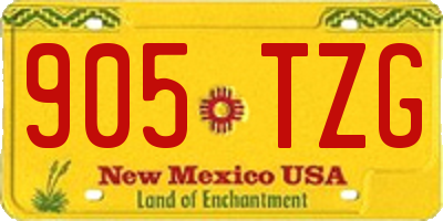 NM license plate 905TZG