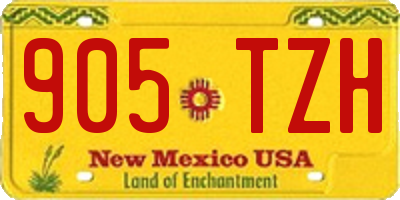 NM license plate 905TZH