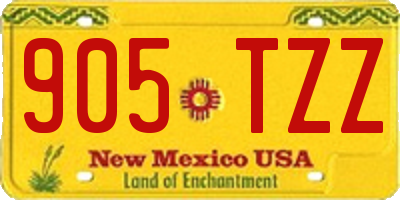 NM license plate 905TZZ