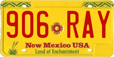 NM license plate 906RAY