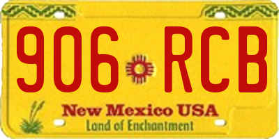 NM license plate 906RCB