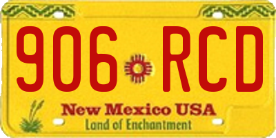 NM license plate 906RCD