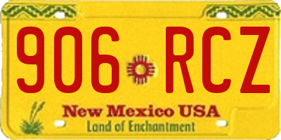 NM license plate 906RCZ