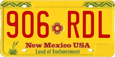 NM license plate 906RDL