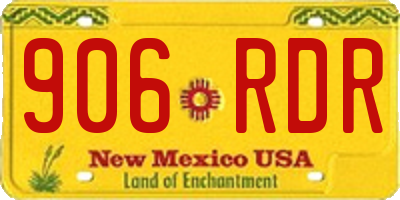 NM license plate 906RDR