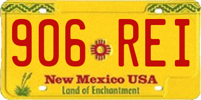 NM license plate 906REI