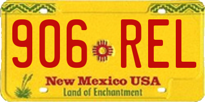 NM license plate 906REL