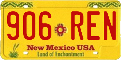 NM license plate 906REN
