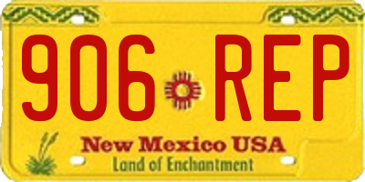 NM license plate 906REP