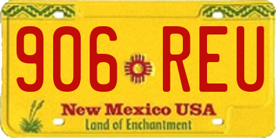 NM license plate 906REU