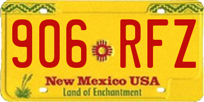 NM license plate 906RFZ
