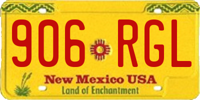NM license plate 906RGL