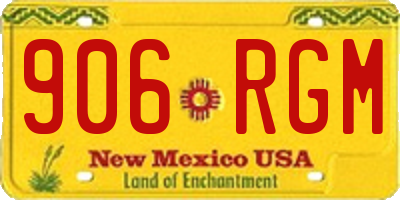 NM license plate 906RGM