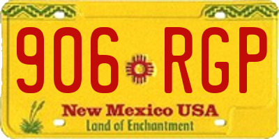 NM license plate 906RGP