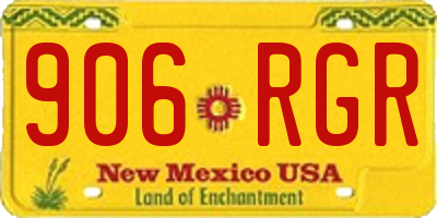 NM license plate 906RGR