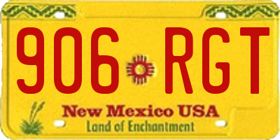 NM license plate 906RGT