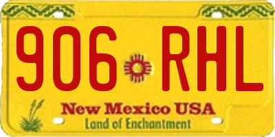 NM license plate 906RHL