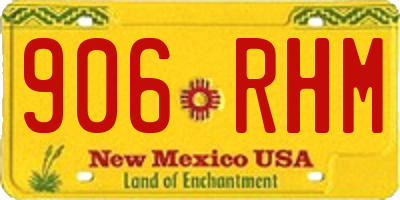 NM license plate 906RHM