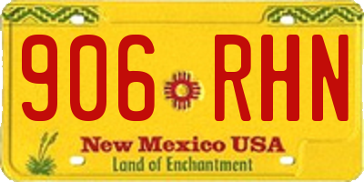 NM license plate 906RHN
