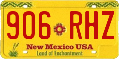 NM license plate 906RHZ
