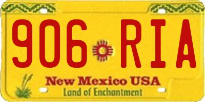 NM license plate 906RIA