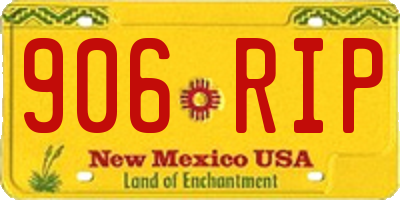 NM license plate 906RIP