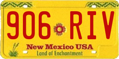 NM license plate 906RIV