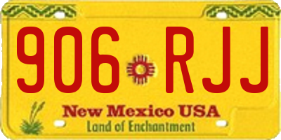 NM license plate 906RJJ