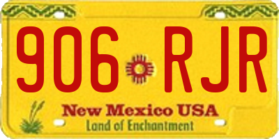 NM license plate 906RJR