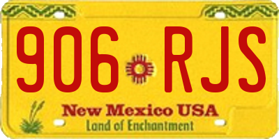 NM license plate 906RJS