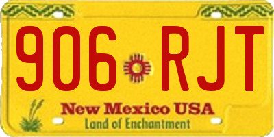 NM license plate 906RJT