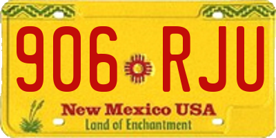NM license plate 906RJU